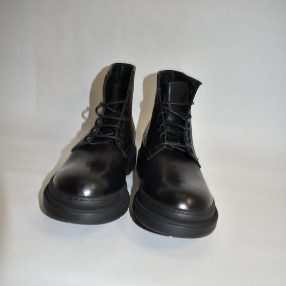 TO BOOT NEW YORK Lug Sole Leather Combat Boot Black Size 11 - Picture 8 of 10